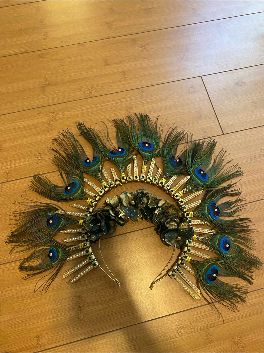 Handmade peacock crown